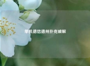 单机德信德州扑克破解