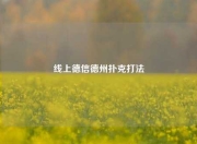 线上德信德州扑克打法
