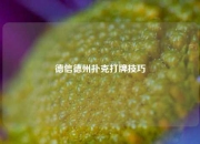 德信德州扑克打牌技巧