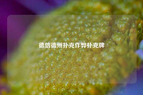 德信德州扑克作弊扑克牌